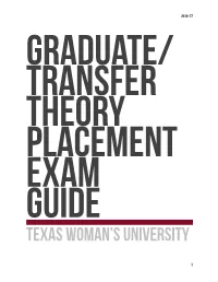Transfer Theory Placement Exam Guide (Pdf)