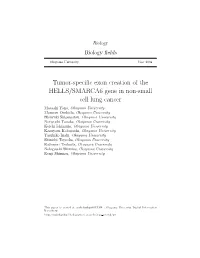 Tumor-Specific Exon Creation of the HELLS/SMARCA6 Gene in Non