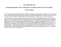 ACR / SPARTAN / SAA Ankylosing Spondylitis and Non-Radiographic