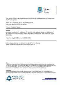 Development of Ni-Free Mn-Stabilised Maraging Steels Using Fe2siti Precipitates