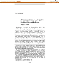 Rethinking Profiling: a Cognitive Model of Bias and Its Legal Implications