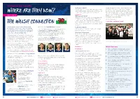 Where Are They Now? the Welsh Connection