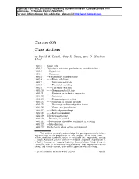 Class Actions (Successful Partnering Between Inside and Outside Counsel)