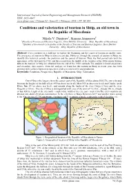 Conditions and Valorization of Tourism in Shtip, an Old Town in the Republic of Macedonia