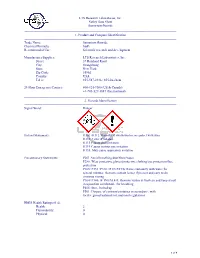 Material Safety Data Sheet
