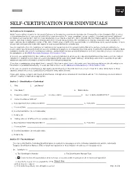 Self-Certification for Individuals