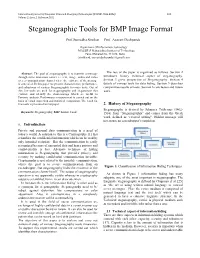 Steganographic Tools for BMP Image Format