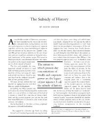 The Subsidy of History