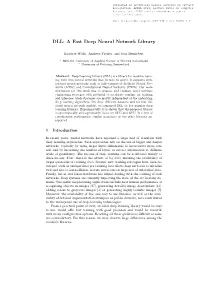 DLL: a Fast Deep Neural Network Library
