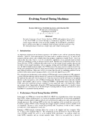 Evolving Neural Turing Machines