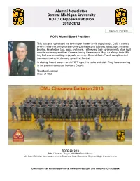 Fall 2013 ROTC Alumni Newsletter