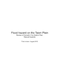 Flood Hazard on the Taieri Plain Review of Dunedin City District Plan: Natural Hazards