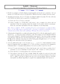 Lab05 - Matroid Exercises for Algorithms by Xiaofeng Gao, 2016 Spring Semester