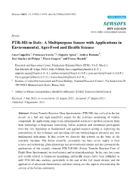PTR-MS in Italy: a Multipurpose Sensor with Applications in Environmental, Agri-Food and Health Science