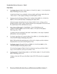 'Standardized Chapel Library Project' Lists