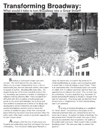 Transforming Broadway