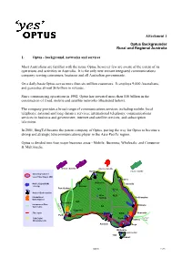 1. Optus - Background, Networks and Services