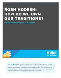 How Do We Own Our Traditions? Conversation Guide for Facilitators