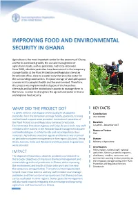 Improving Food and Environmental Security in Ghana