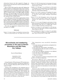 Microclimate and Weathering Processes in the Area of Darwin