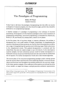 The Paradigms of Programming