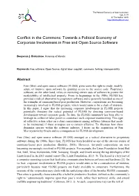 Towards a Political Economy of Corporate Involvement in Free and Open Source Software