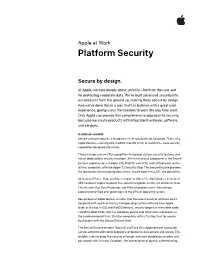 Apple at Work Platform Security