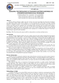 Assessing the Prevalence of Excessive Daytime