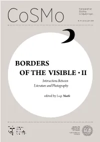 BORDERS of the VISIBLE • II Intersections Between Literature and Photography