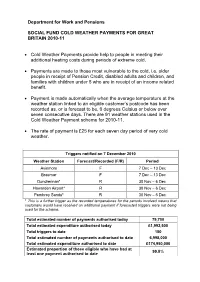 Cold Weather Payments 7 Dec 2010