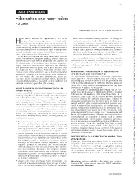 Hibernation and Heart Failure P G Camici