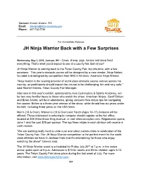JH Ninja Warrior Back with a Few Surprises