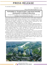 Large-Scale Township Development in Vietnam's Hanoi Area