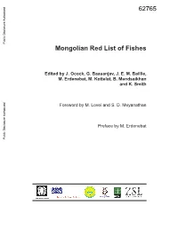Mongolian Red List of Fishes