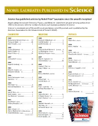 Nobel Laureates Published In