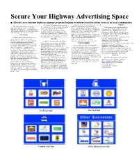 Secure Your Highway Advertising Space