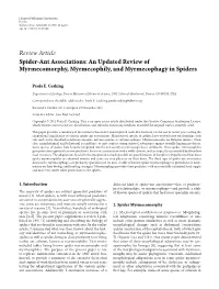 Spider-Ant Associations: an Updated Review of Myrmecomorphy, Myrmecophily, and Myrmecophagy in Spiders