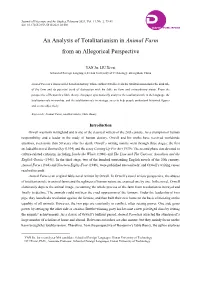 An Analysis of Totalitarianism in Animal Farm from an Allegorical Perspective