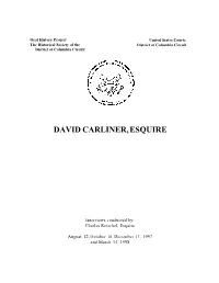 David Carliner, Esquire