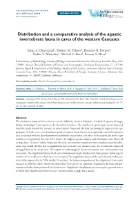 ﻿Distribution and a Comparative Analysis of the Aquatic Invertebrate