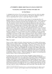 Essentials of Anglican Identity