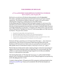 For Immediate Release