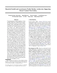 Massively Parallel and Asynchronous Tsetlin Machine Architecture Supporting Almost Constant-Time Scaling