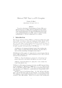 Minimal TSP Tour Is Conp–Complete -… Nearly 42 …