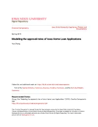 Modeling the Approval Rates of Iowa Home Loan Applications