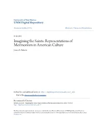 Representations of Mormonism in American Culture Jeremy R