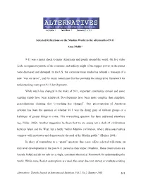 Selected Reflections on the Muslim World in the Aftermath of 9-11