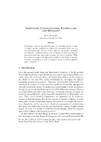 Skepticism, Contextualism, Externalism and Modality 173 to Which Our Epistemic Standards Must Converge