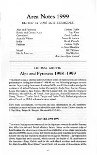 Area Notes 1999 EDITED by JOSE LUIS BERMUDEZ