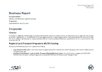 Business Unit Report Template